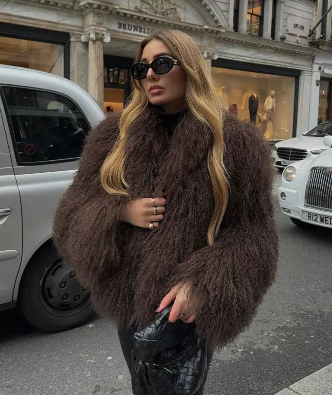 Stylische Pelzjacke