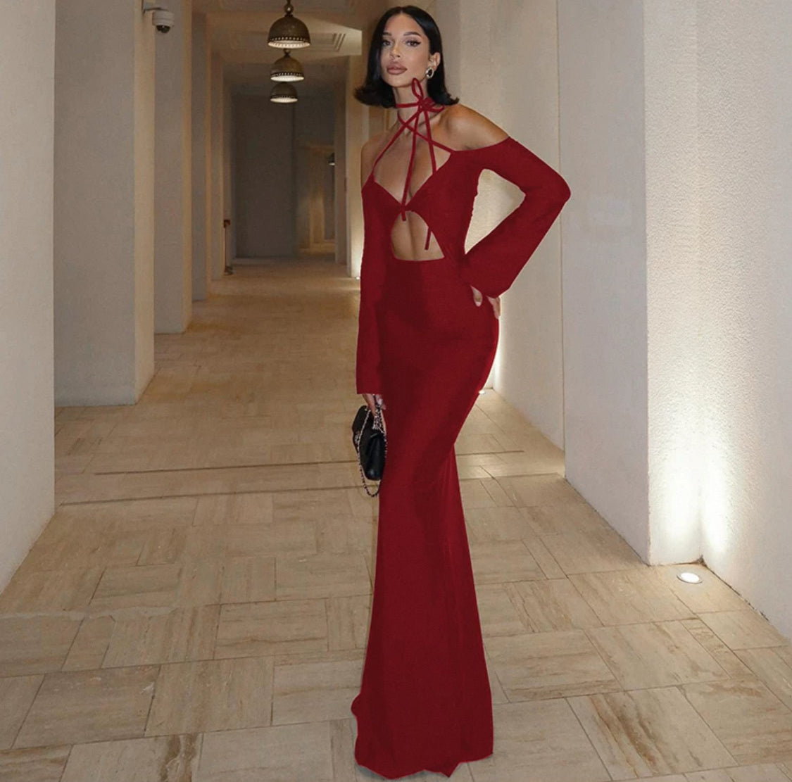 Stylisches Kleid mit Trägerdesign