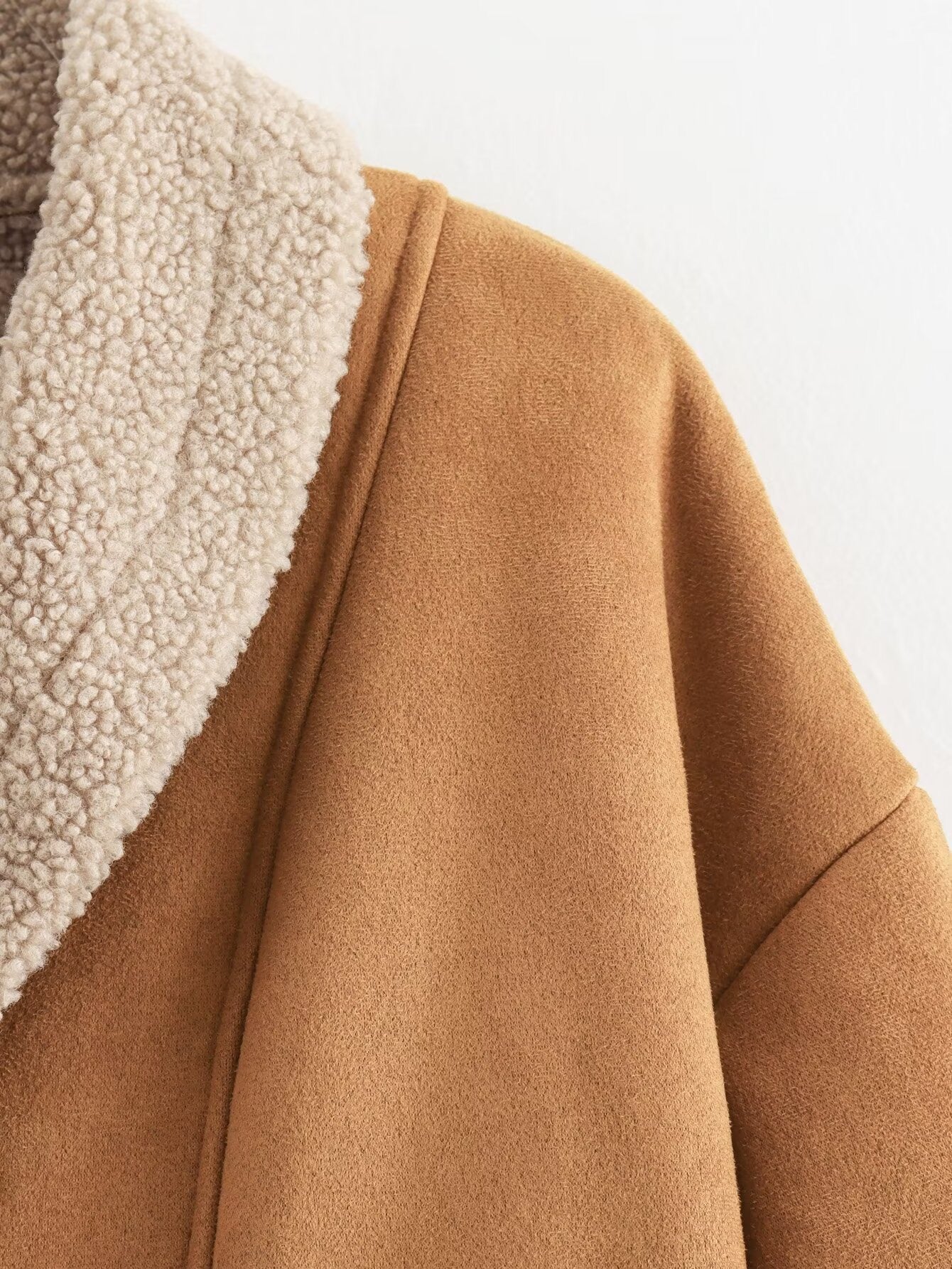 Trendy Lederjacke mit Flauschkragen