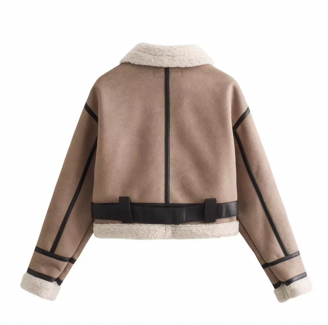 Trend fleece Lederjacke