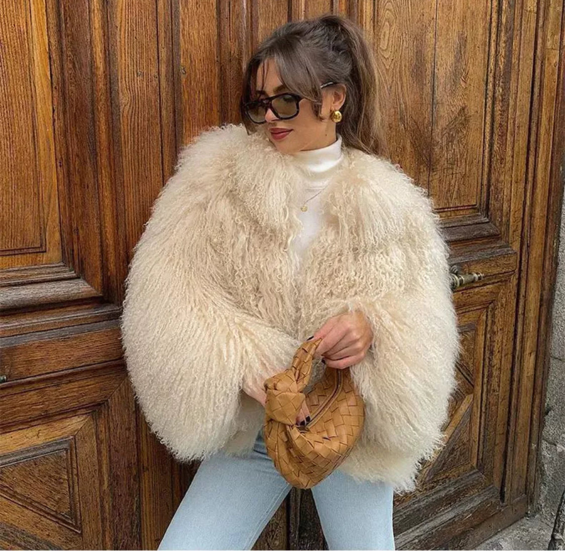 Stylische Pelzjacke
