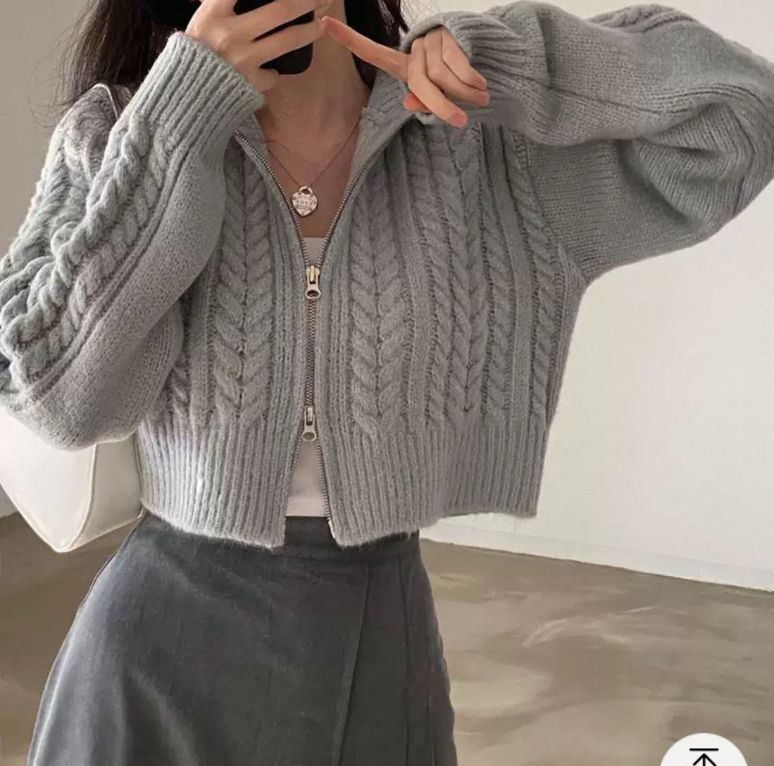 Flauschiger Top Zipper