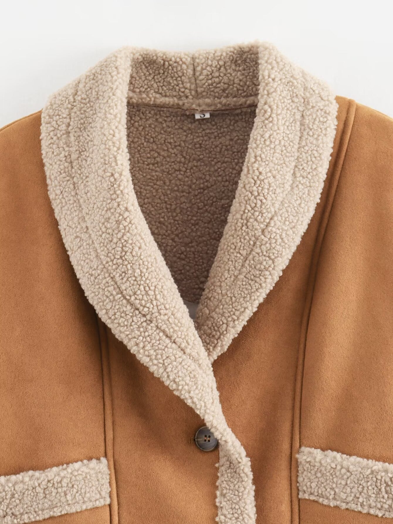 Trendy Lederjacke mit Flauschkragen