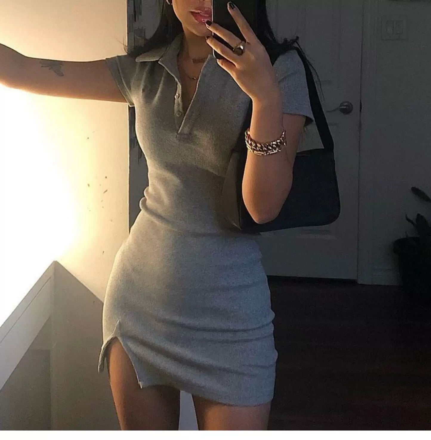 Chiz kurzes Strickkleid