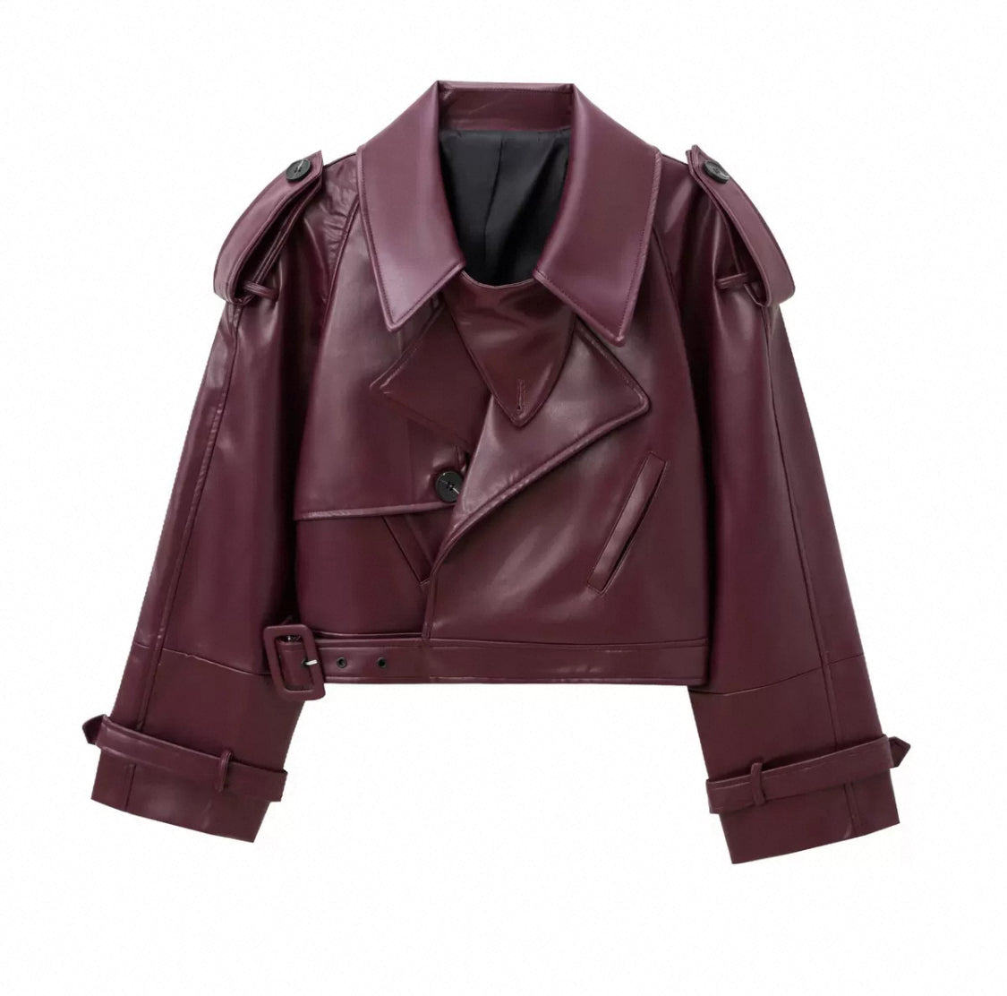 Trendy French Lederjacke
