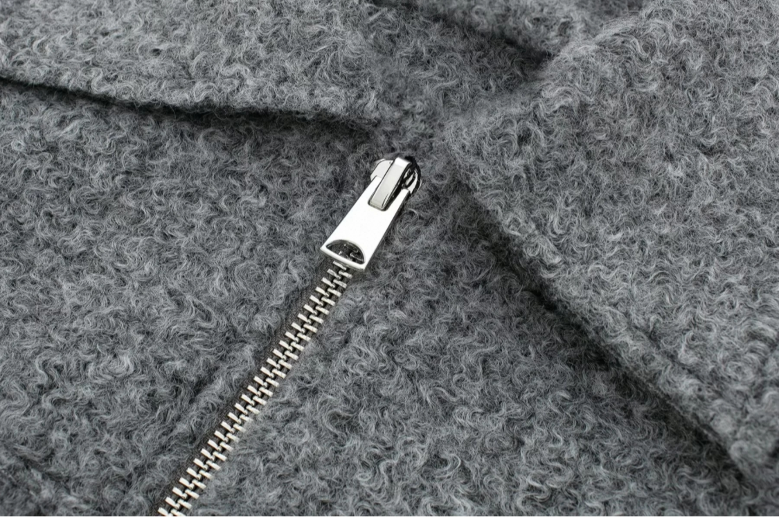 Baumwoll Zipper mit Kragen