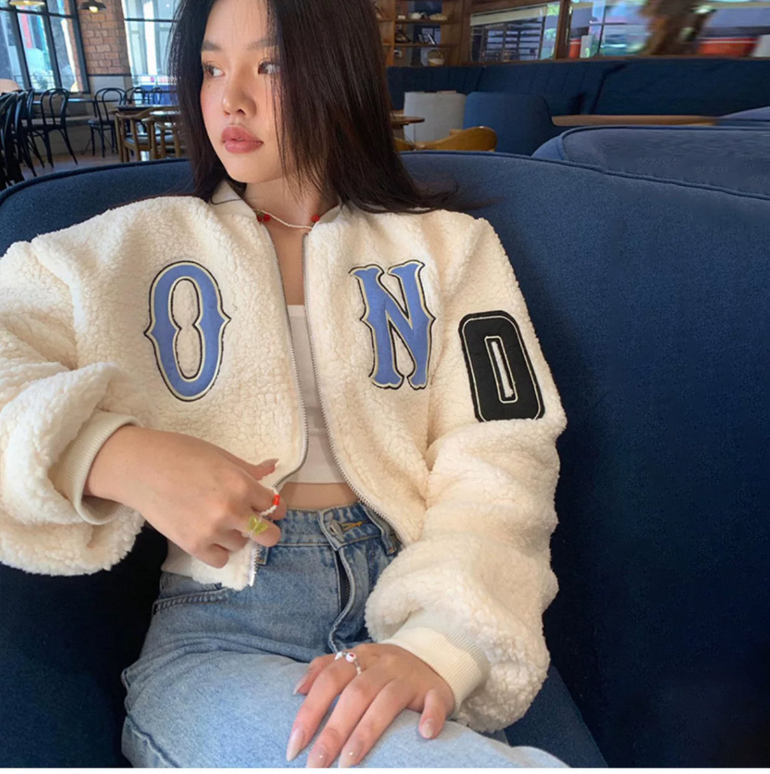 Fleece Jacket mit Aufschrift