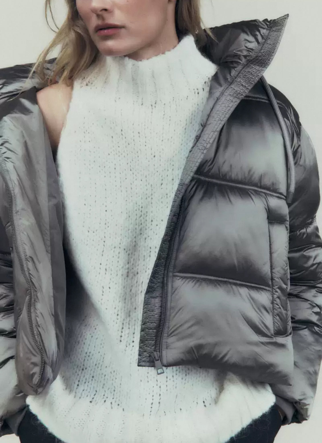 Reflect Pufferjacke in Silber