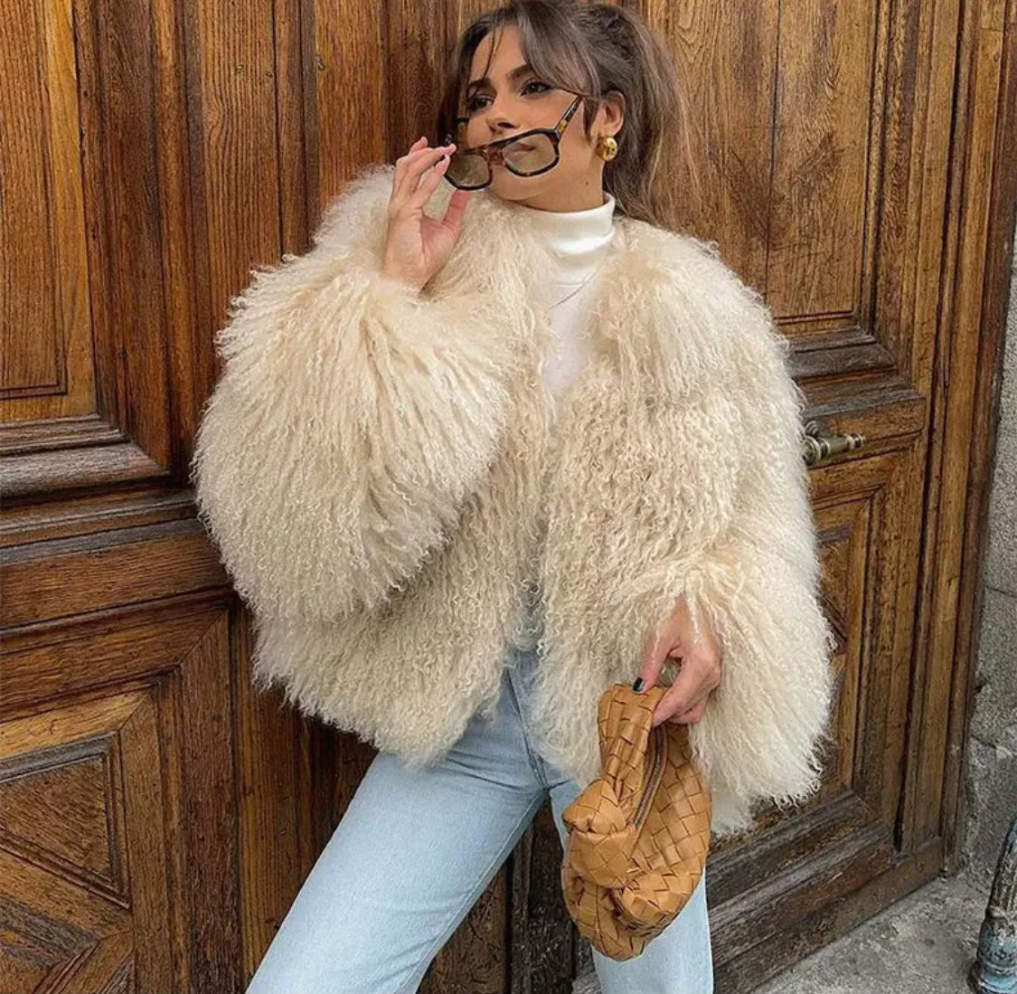 Stylische Pelzjacke