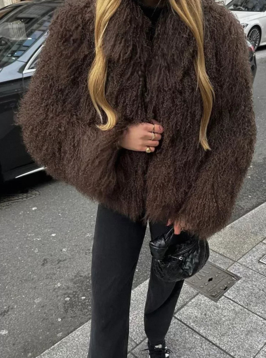 Stylische Pelzjacke