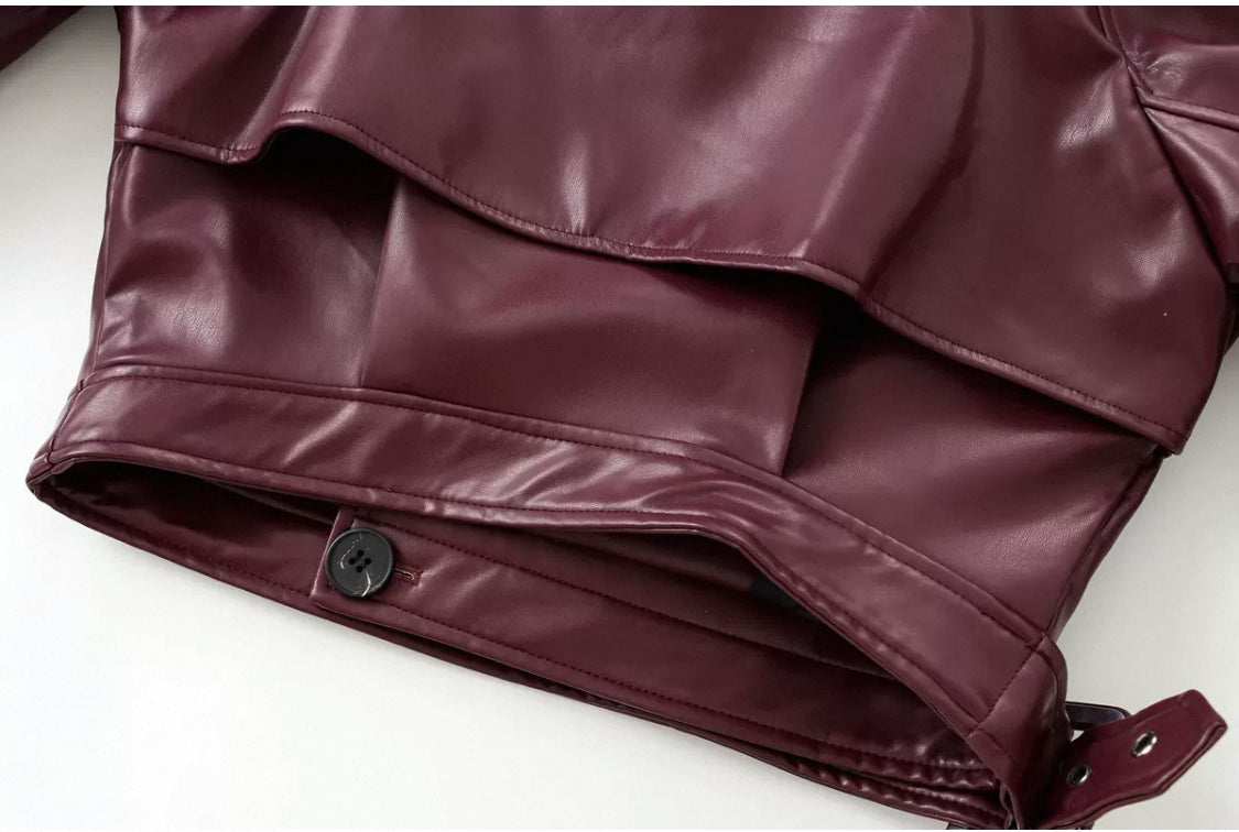 Trendy French Lederjacke