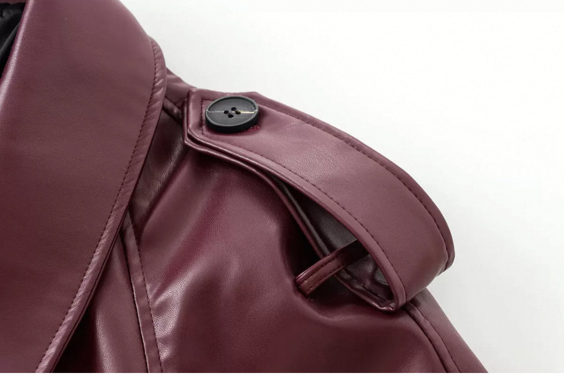 Trendy French Lederjacke