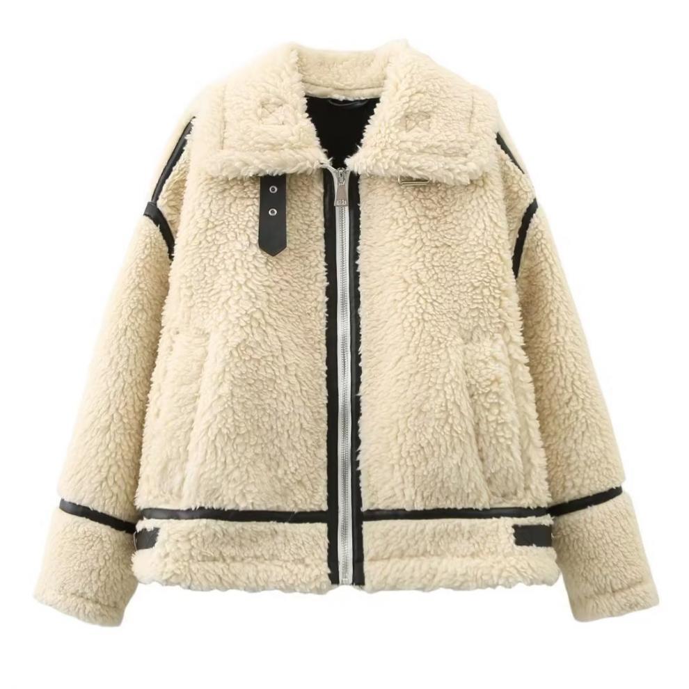 Trendy Teddy Lederjacke