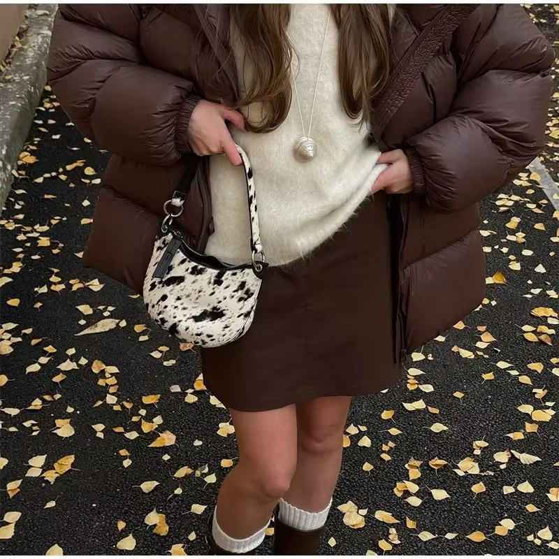 Braune Puffer Jacke