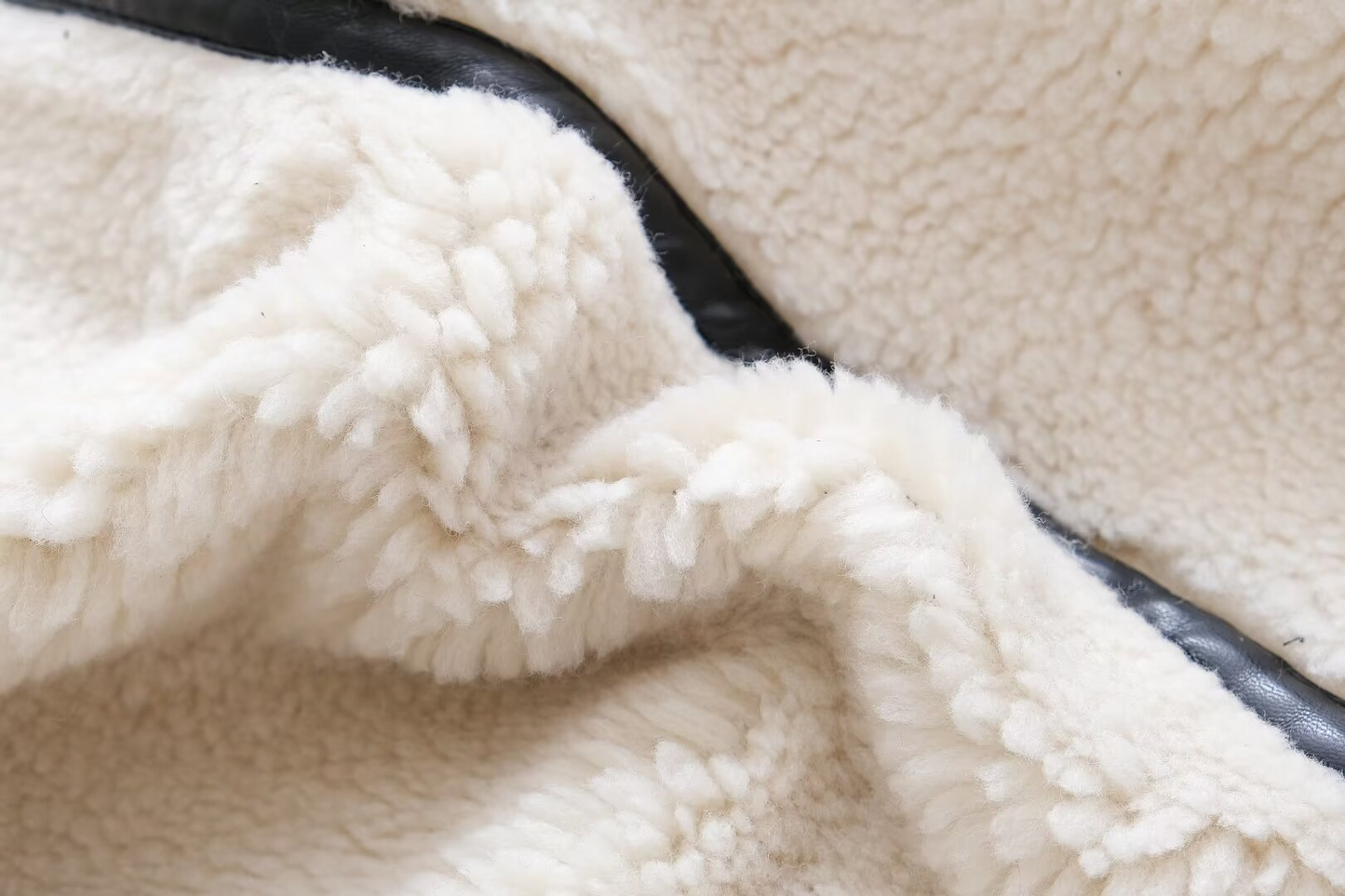 Trendy Teddy Lederjacke