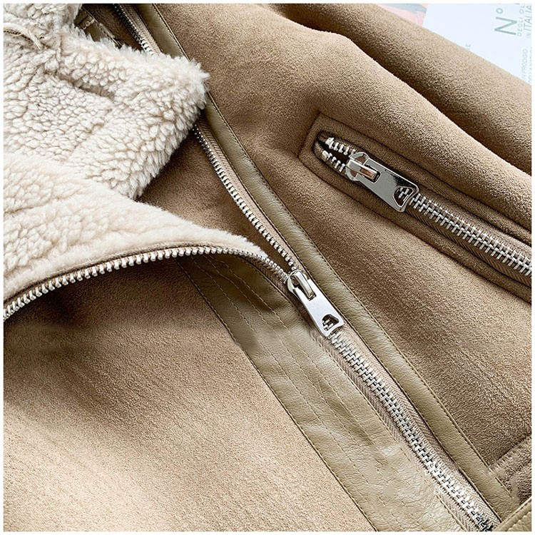 Lederjacke mit Flauschkragen