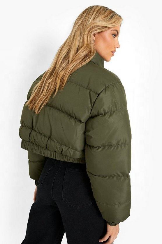 Trendy Cropped Pufferjacke