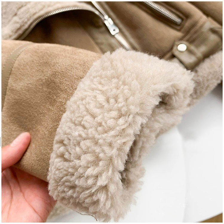 Lederjacke mit Flauschkragen