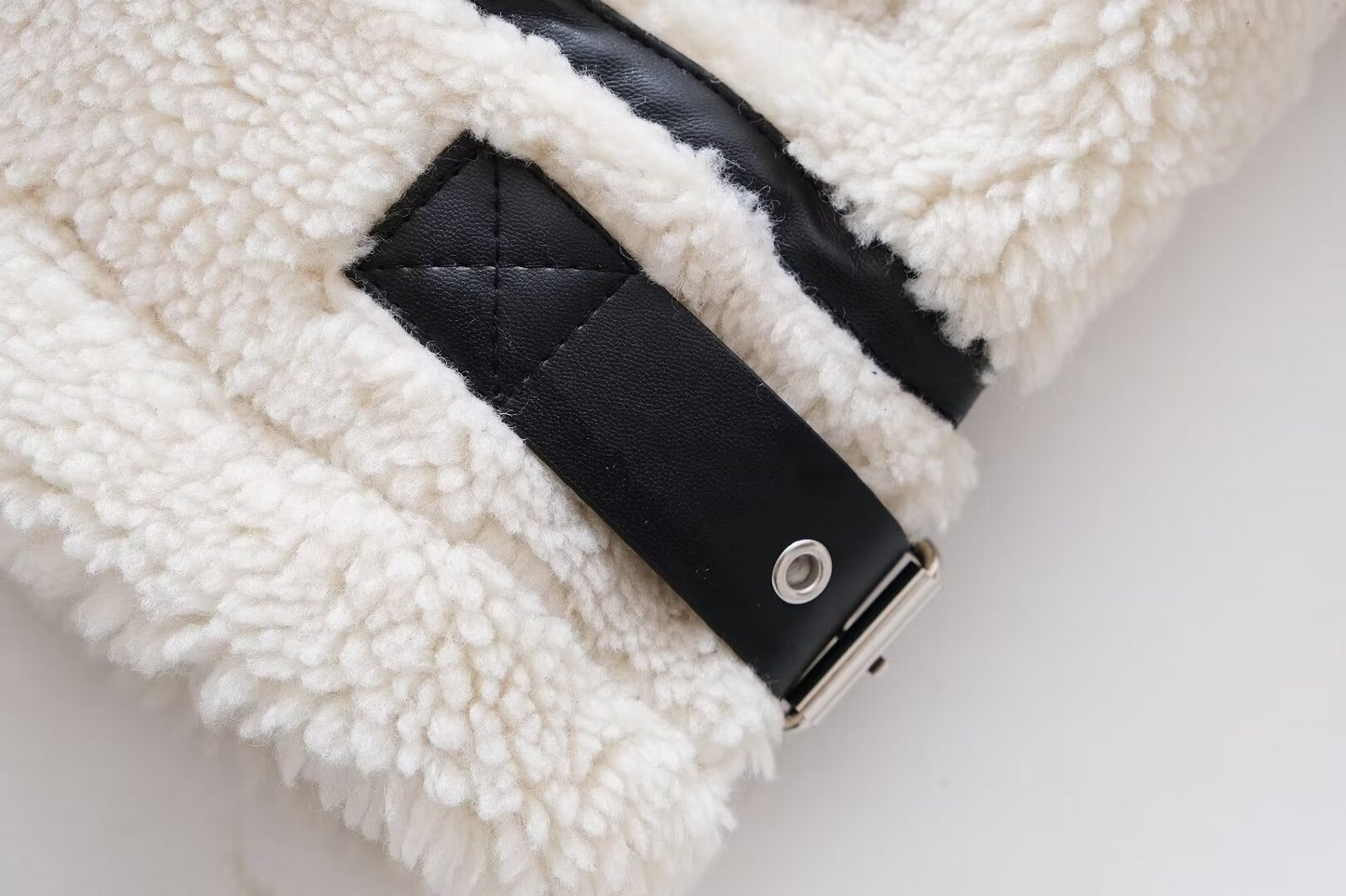 Trendy Teddy Lederjacke