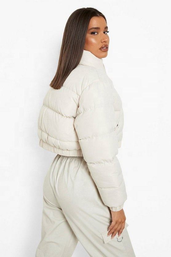 Trendy Cropped Pufferjacke