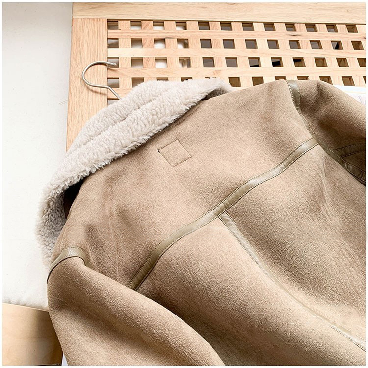 Lederjacke mit Flauschkragen