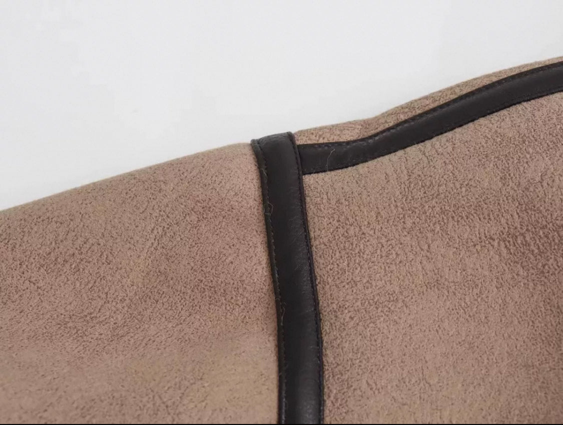 Trend fleece Lederjacke