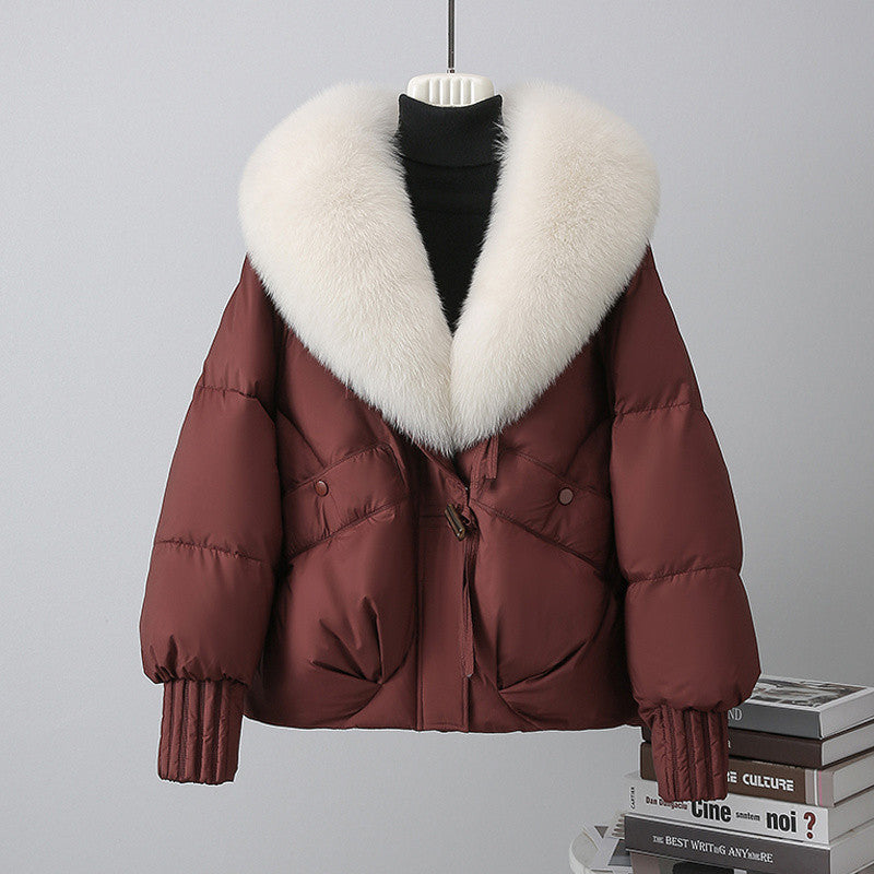 Pufferjacke mit Pelzkragen