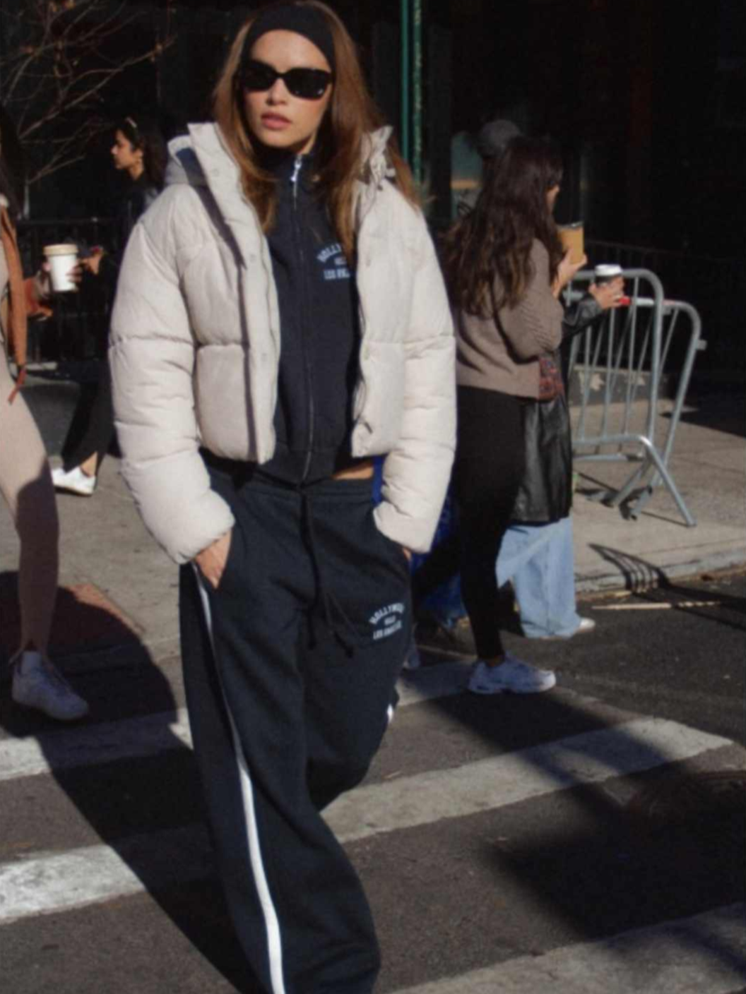 Trendy Cropped Pufferjacke