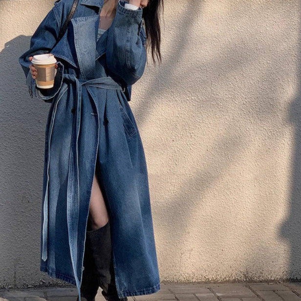Denim Jeansmantel