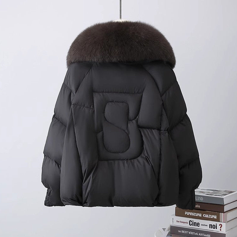 Pufferjacke mit Pelzkragen