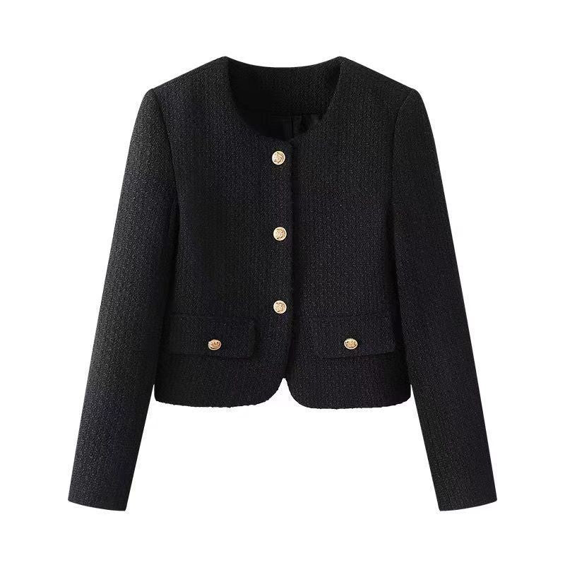 Strick Blazer mit Goldknöpfen