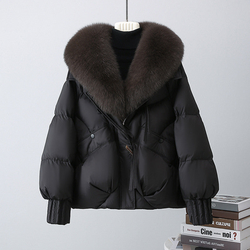 Pufferjacke mit Pelzkragen