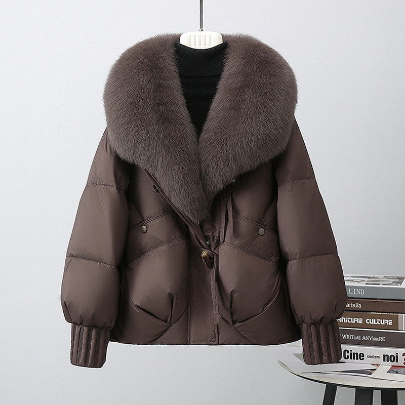 Pufferjacke mit Pelzkragen
