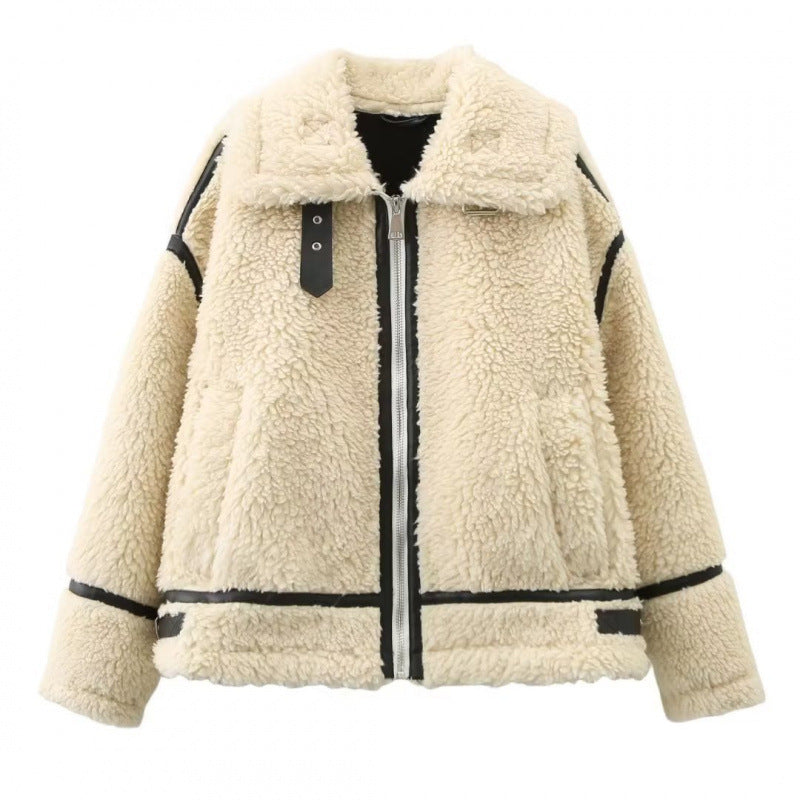 Trendy Teddy Lederjacke