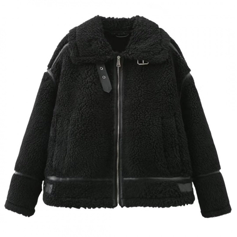Trendy Teddy Lederjacke
