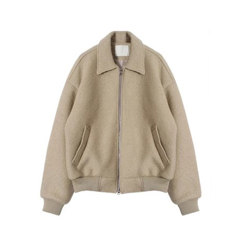 Kragenjacke mit Reißverschluss