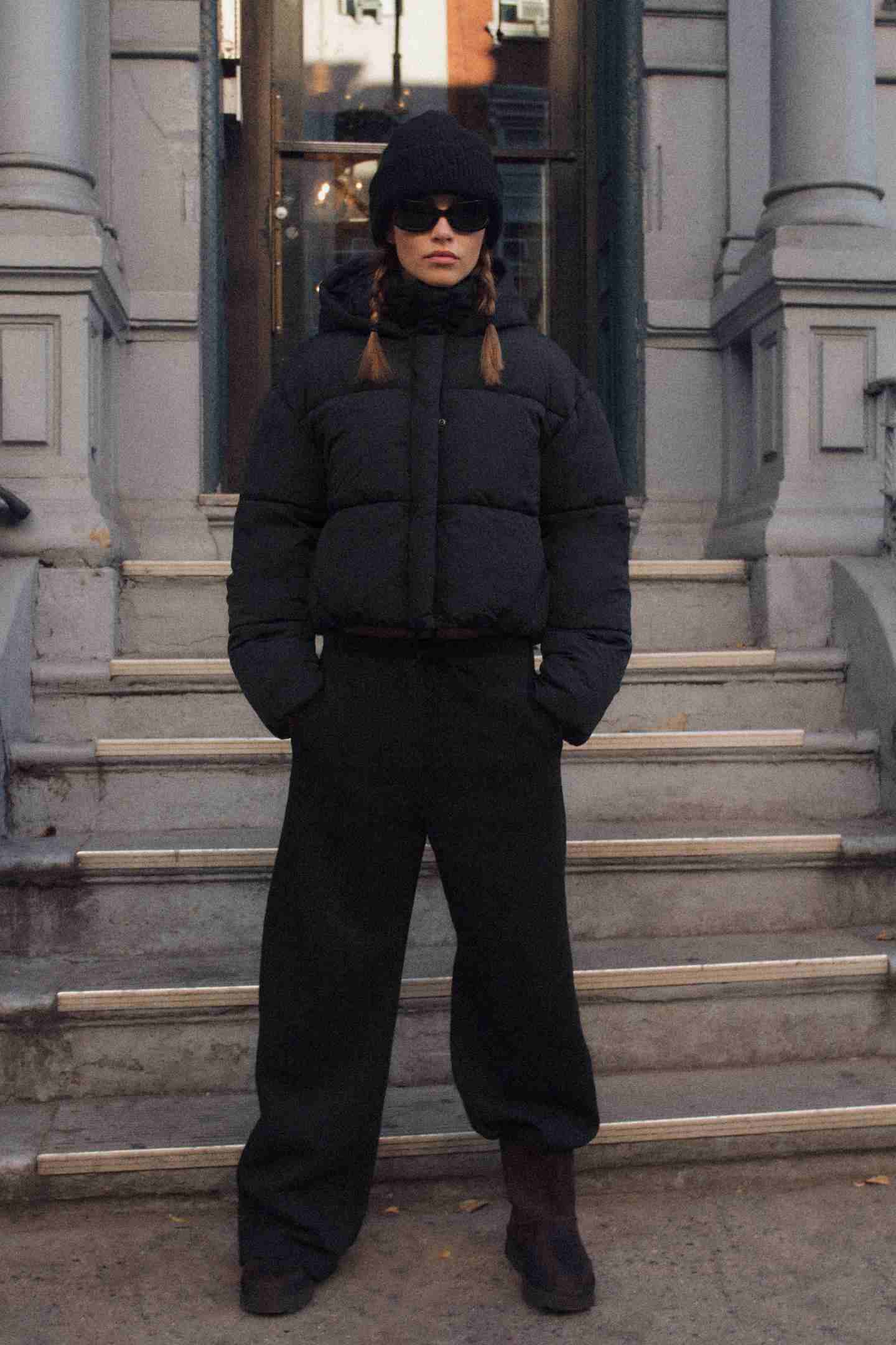 Trendy Cropped Pufferjacke