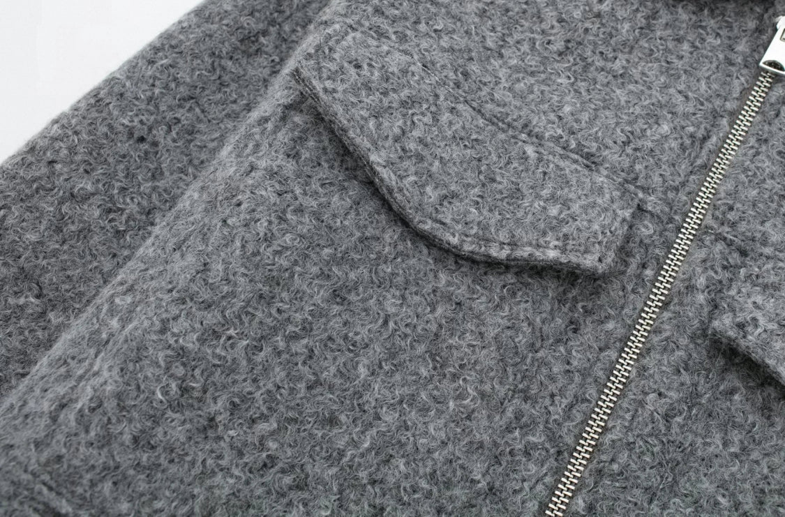 Baumwoll Zipper mit Kragen