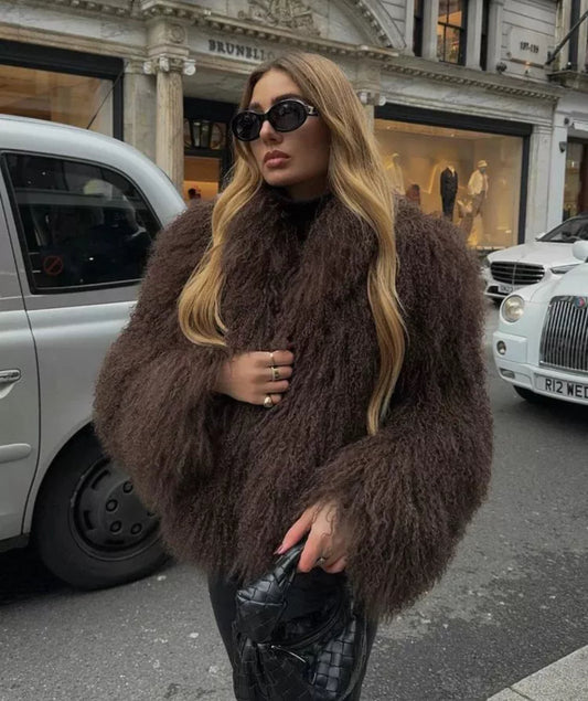 Stylische Pelzjacke
