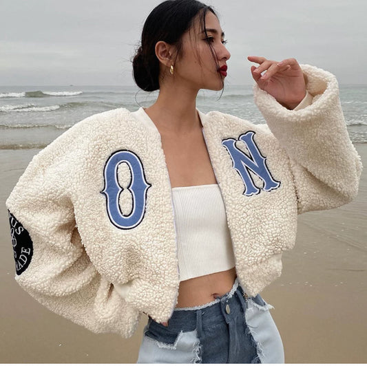 Fleece Jacket mit Aufschrift