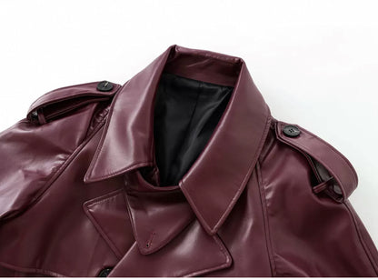 Trendy French Lederjacke