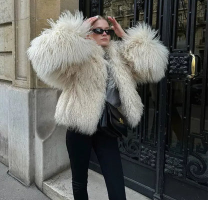 Stylische Pelzjacke