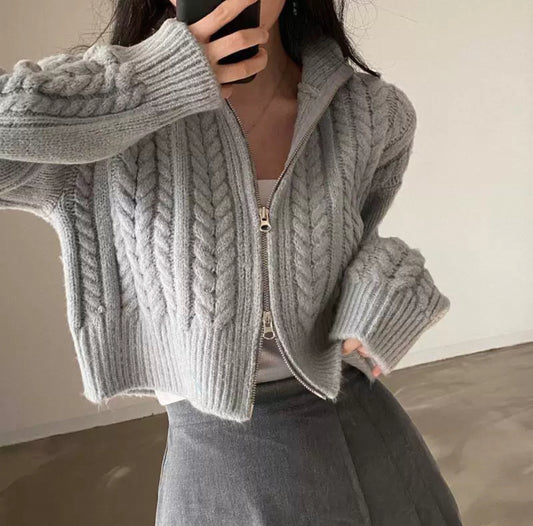 Flauschiger Top Zipper