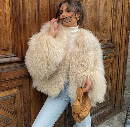 Stylische Pelzjacke