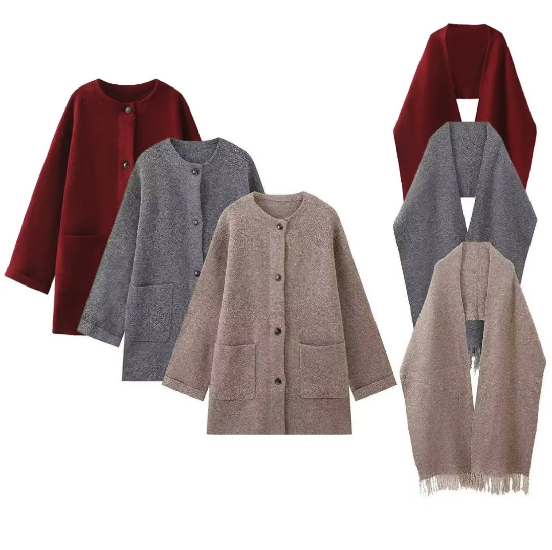 Cardigan Set aus Baumwolle