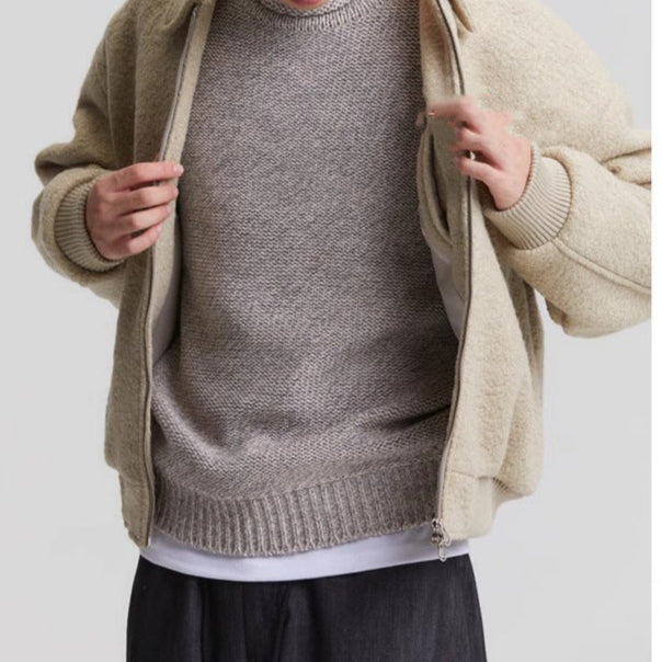 Kragenjacke mit Reißverschluss