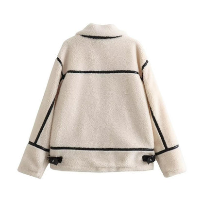 Trendy Teddy Lederjacke