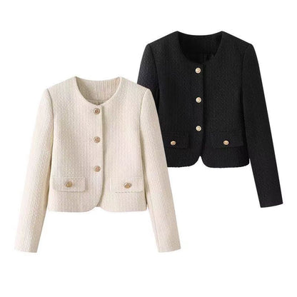 Strick Blazer mit Goldknöpfen