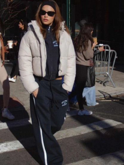 Trendy Cropped Pufferjacke