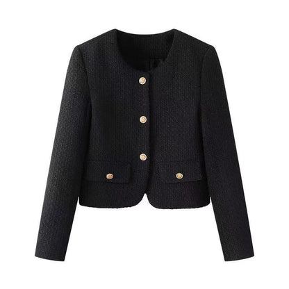 Strick Blazer mit Goldknöpfen